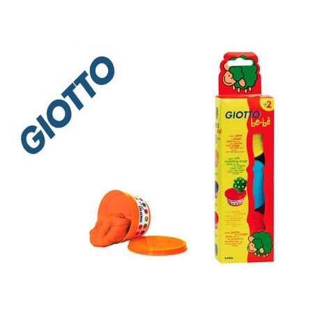 PASTA PARA MODELAR GIOTTO BEBE PACK 3 COLORES SURTIDOS DERMATOLOGICAMENTE TESTADA