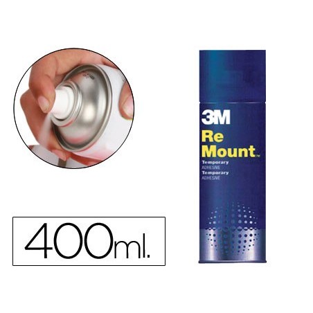 PEGAMENTO SCOTCH SPRAY REMOUNT 400 ML ADHESIVO REPOSICIONABLE INDEFINIDAMENTE