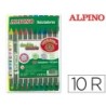 ROTULADOR ALPINO DOUBLE DOUBLE PUNTA GRUESA Y PUNTA FINA CAJA DE 10+2 COLORES SURTIDOS