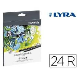 ROTULADOR LYRA AQUA BRUSH DUO CAJA DE 24 COLORES