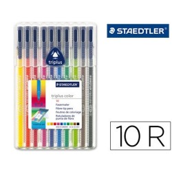 ROTULADOR STAEDTLER TRIPLUS ESTUCHE 10 COLORES