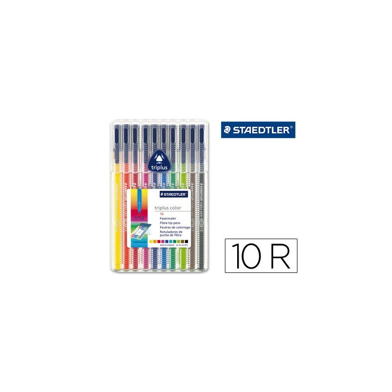 ROTULADOR STAEDTLER TRIPLUS ESTUCHE 10 COLORES