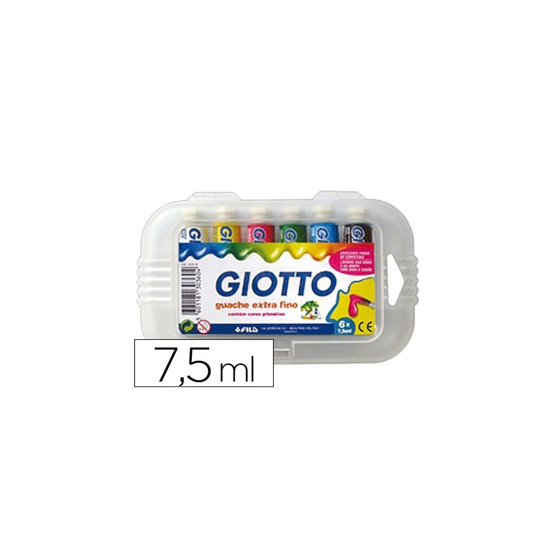 TEMPERA GIOTTO 7,5 ML 6 COLORES SURTIDOS