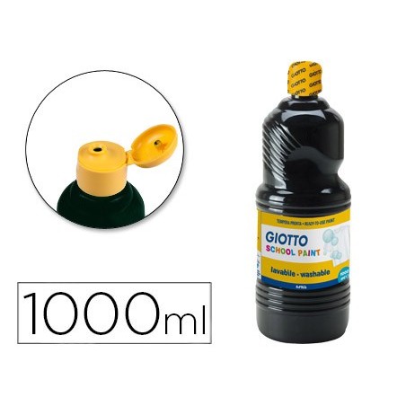 TEMPERA LIQUIDA GIOTTO ESCOLAR LAVABLE 1000 ML NEGRA