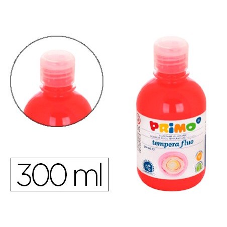 TEMPERA LIQUIDA PRIMO ESCOLAR 300 ML ROJO FLUORESCENTE