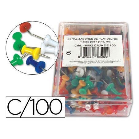 SEÑALIZADOR DE PLANOS SURTIDOS -CAJA DE 100 UNIDADES