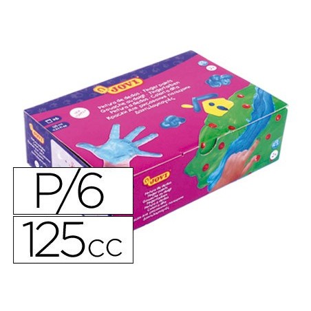 PINTURA A DEDOS JOVI 125 CC 6 COLORES SURTIDOS