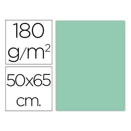 CARTULINA LIDERPAPEL 50X65 CM 180G/M2 VERDE (PACK INDIVISIBLE 5 UDS)
