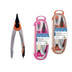 COMPAS LIDERPAPEL ADAPTADOR UN IVERSAL MINAS AFILAMINAS Y GOMA COLORES SURTIDOS (PACK INDIVISIBLE 12 UDS)