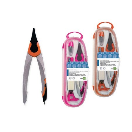 COMPAS LIDERPAPEL ADAPTADOR UN IVERSAL MINAS AFILAMINAS Y GOMA COLORES SURTIDOS (PACK INDIVISIBLE 12 UDS)