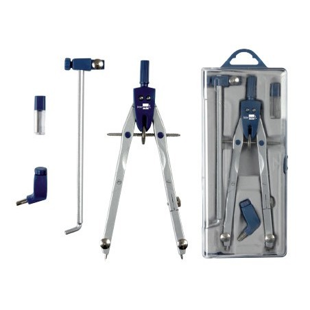 COMPAS LIDERPAPEL MICROTERMICO BK-304 CON ADAPTADOR Y ALARGADERA