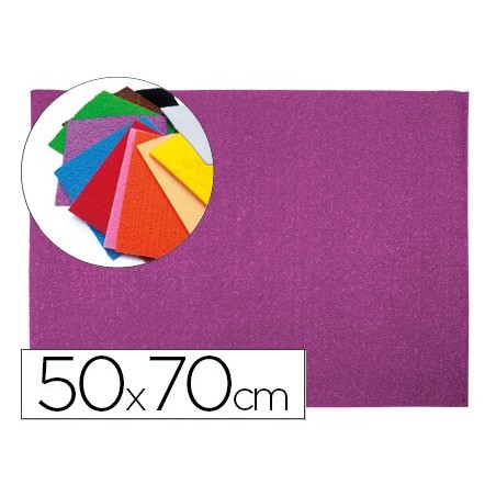 GOMA EVA LIDERPAPEL 50X70CM 60G/M2 ESPESOR 2MM TEXTURA TOALLA LILA