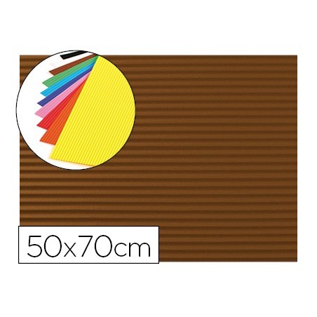 GOMA EVA ONDULADA LIDERPAPEL 50X70CM 2,2MM DE ESPESOR MARRON
