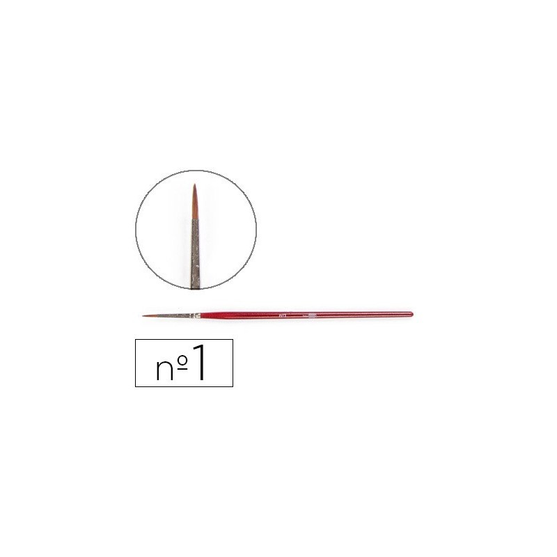 PINCELES ACUARELA LIDERPAPEL N 1 -VIROLA CROMADA PELO ENGOMADO