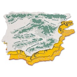 PLANTILLA LIDERPAPEL MAPA ESPAÑA PLASTICO 22X18 CM BOLSADE 3 UNIDADES