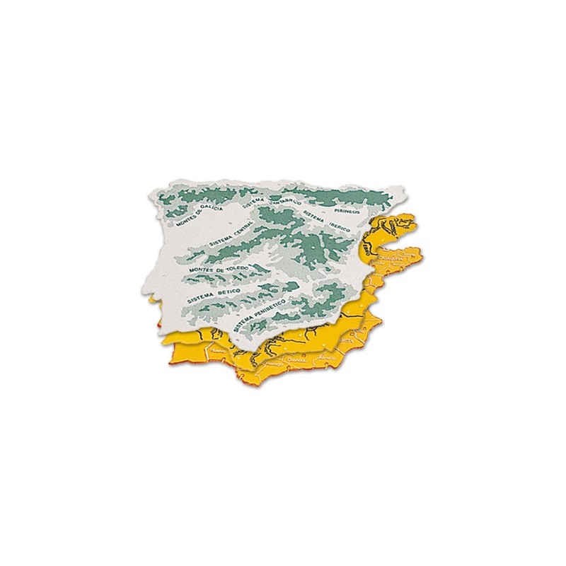 PLANTILLA LIDERPAPEL MAPA ESPAÑA PLASTICO 22X18 CM BOLSADE 3 UNIDADES