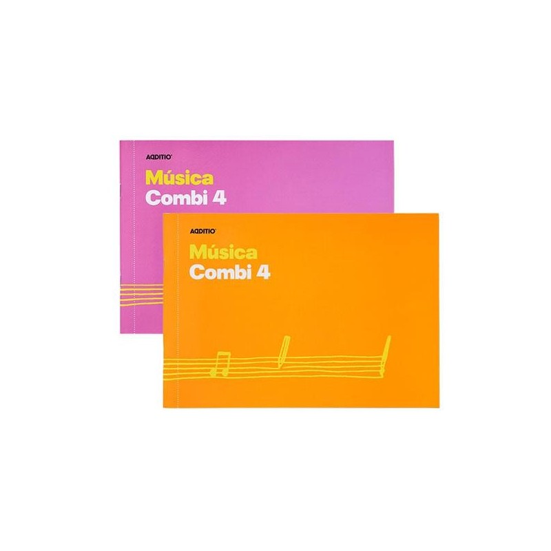 Cuaderno música Additio Combi 4 - Grapado - 24 x 17 cm - Hoja 4 pentagramas x 20 mm y hoja anotaciones y dibujo - 24 hojas - Col Cuaderno música Additio Combi 4 - Grapado - 24 x 17 cm - Hoja 4 pentagramas x 20 mm y hoja anotaciones y dibujo - 24 hojas - Col