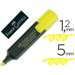 MARCADOR FLUORESCENTE FABER CASTELL TEXLINER 48 - PUNTA BISELADA - TRAZO 1 MM A 5 MM - COLOR AMARILLO