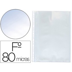 FUNDA MULTITALADRO Q-CONNECT FOLIO 80 MC CRISTAL CAJA DE 100 UNIDADES