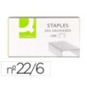 GRAPAS Q-CONNECT N  22/6 24/6 GALVANIZADAS CAJA DE 1000 UNIDADES