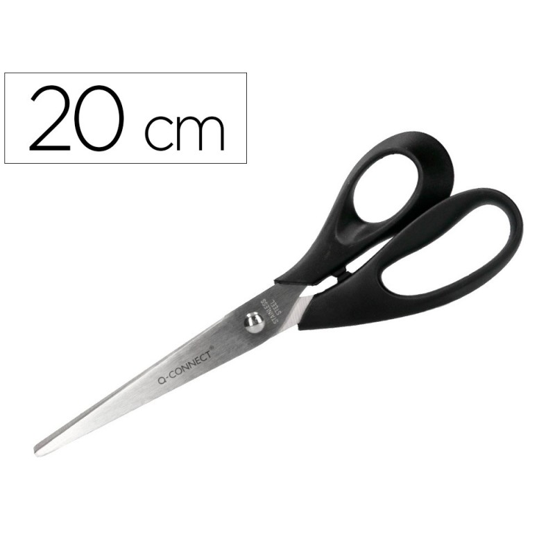 TIJERA OFICINA Q-CONNECT INOXIDABLE 8" 20 CM BLISTER