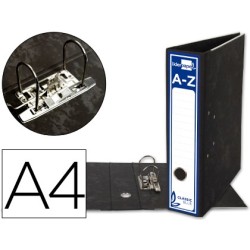 ARCHIVADOR DE PALANCA LIDERPAPEL A4 CLASSIC BLUE CARTON ENTRECOLADO SIN RADO LOMO 80MM NEGRO COMPRESOR METALICO