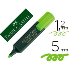 MARCADOR FLUORESCENTE FABER CASTELL TEXLINER 48 - PUNTA BISELADA - TRAZO 1 MM A 5 MM - COLOR VERDE