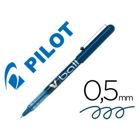 ROTULADOR PILOT ROLLER V-BALL AZUL 0.5 MM