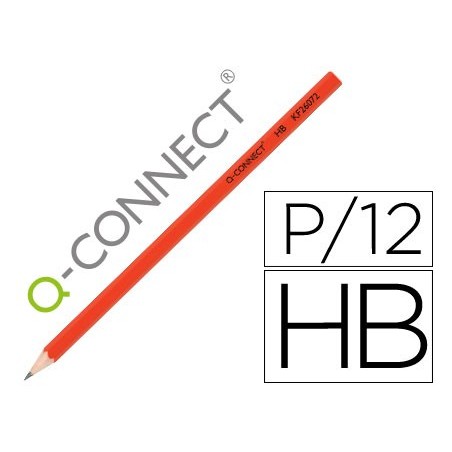 LAPICES DE GRAFITO Q-CONNECT HEXAGONAL SIN GOMA N.2 HB