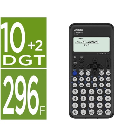 CALCULADORA CASIO FX-82SP CW IBERIA CLASSWIZ CIENTIFICA + 300 FUNCIONES 9 MEMORIAS CON TAPA