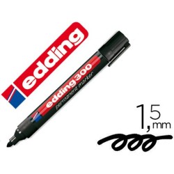 ROTULADOR EDDING MARCADOR PERMANENTE 300 NEGRO PUNTA REDONDA 1,5-3 MM