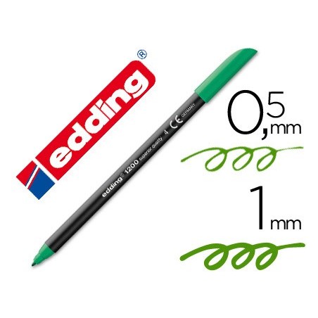 ROTULADOR EDDING PUNTA FIBRA 1200 VERDE N.4 -PUNTA REDONDA 0.5 MM