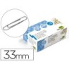 CLIPS LIDERPAPEL N 2 LABIADOS 33 MM CAJA DE 100 UNIDADES