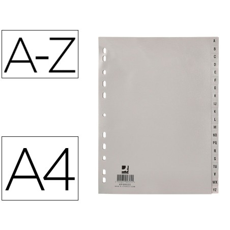 SEPARADOR ALFABETICO Q-CONNECT PLASTICO A-Z DIN A4 -MULTITALADRO