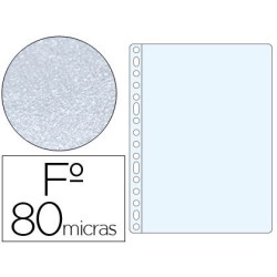 FUNDA MULTITALADRO ESSELTE FOLIO POLIPROPILENO 80 MC 16 TALADROS PIEL DE NARANJA CAJA DE 100 UNIDADES