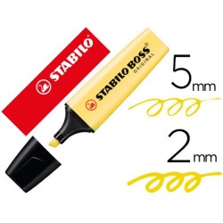 ROTULADOR STABILO BOSS PASTEL FLUORESCENTE 70 AMARILLO CREMOSO