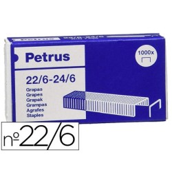 GRAPAS PETRUS N  22/6 GALVANIZADA CAJA DE 1000 UNIDADES