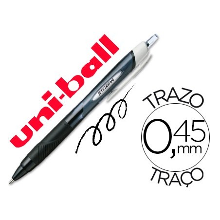 BOLÍGRAFO RETRÁCTIL UNI-BALL JETSTREAM SPORT - TRAZO 1 MM - COLOR NEGRO