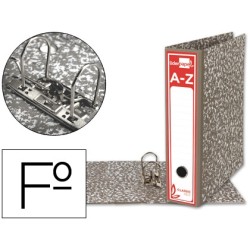 ARCHIVADOR DE PALANCA LIDERPAPEL FOLIO CLASSIC RED CARTON ENTRECOLADO SIN RADO LOMO 80MM GRIS COMPRESOR METALICO