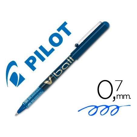 ROTULADOR PILOT ROLLER V-BALL AZUL 0.7 MM
