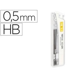 MINAS LIDERPAPEL GRAFITO 0,5 MM HB TUBO DE 12 MINAS