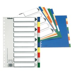 Separadores Esselte ECO - Multitaladro - PP - Folio - 5 posiciones - Colores surtidos