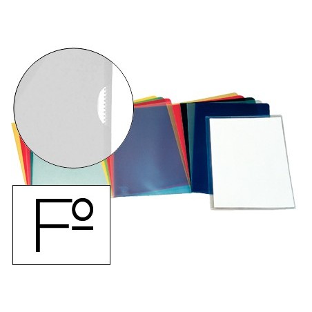 CARPETA ESSELTE DOSSIER UÑERO PLASTICO FOLIO TRANSPARENTE 110 MICRAS (PACK INDIVISIBLE 100 UDS)