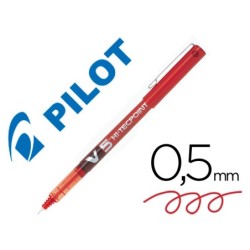 ROTULADOR PILOT PUNTA AGUJA V-5 ROJO 0.5 MM