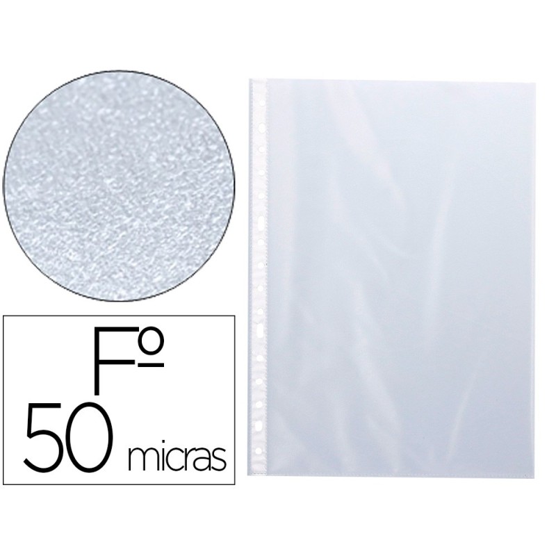 FUNDA MULTITALADRO Q-CONNECT FOLIO 50 MC PIEL DE NARANJA CAJA DE 100 UNIDADES