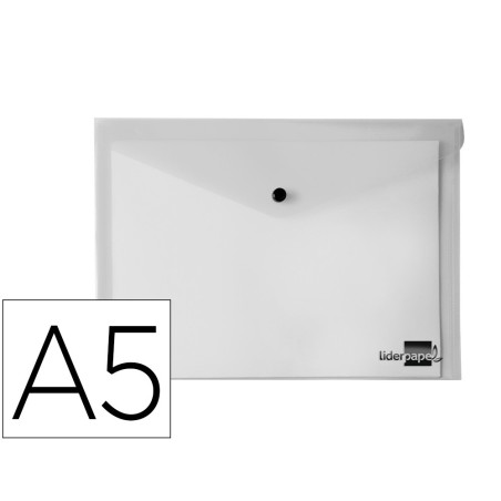 CARPETA LIDERPAPEL DOSSIER BROCHE 34354 POLIPROPILENO DIN A5 TRANSPARENTE