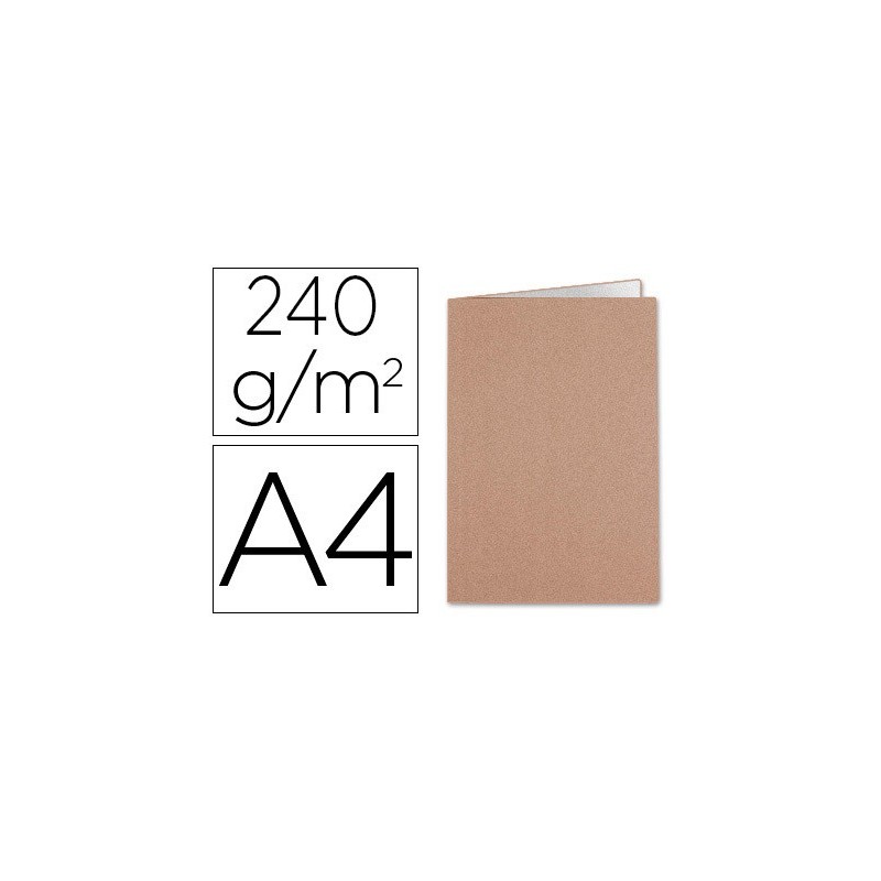 SUBCARPETA LIDERPAPEL DIN A4 KRAFT INTERIOR BLANCO 240G/M2 (PACK INDIVISIBLE 50 UDS)