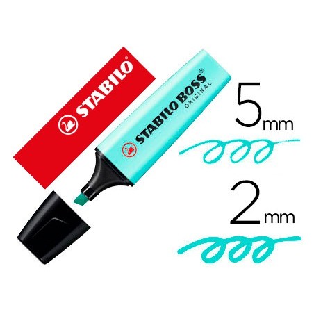 ROTULADOR STABILO BOSS PASTEL FLUORESCENTE 70 TOQUE DE TURQUESA