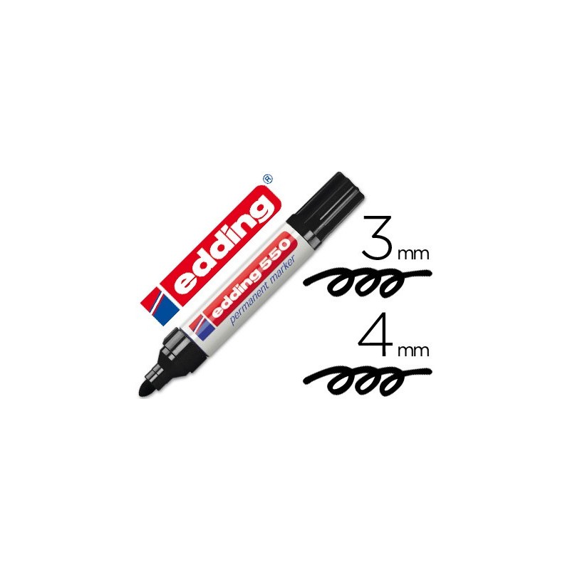 ROTULADOR EDDING PUNTA FIBRA PERMANENTE 550 NEGRO N.1 -PUNTA REDONDA