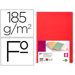 SUBCARPETA LIDERPAPEL FOLIO ROJO INTENSO 180G/M2 (PACK INDIVISIBLE 50 UDS)